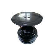 Оголовок ф115/200 нерж+зерк, 0,5/0,5 мм ПИК (П) (черный)