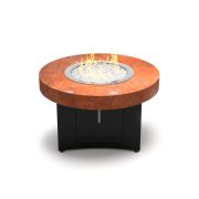 Стол-камин газовый из стали кортен