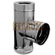 Сэндвич-тройник 90гр ф150/210 нерж/оцинк 0,8/0,5 (Феррум)