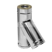 Сэндвич-тройник 45гр ф115/200 нерж/нерж 0,8/0,5 (Феррум)