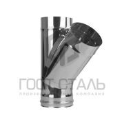 Тройник 45гр (ф130 мм) нерж 0,8 мм, ГОСТ Сталь