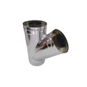 Сэндвич-тройник 45гр (ф120/200) нерж/нерж 0,8/0,5 мм, ГОСТ Сталь