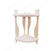 Полка угловая фигурная двухъярусная 250*250*500
