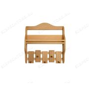 Полка-вешалка оригинальная под шампуни  5 крючков 550х520х100 термолипа
